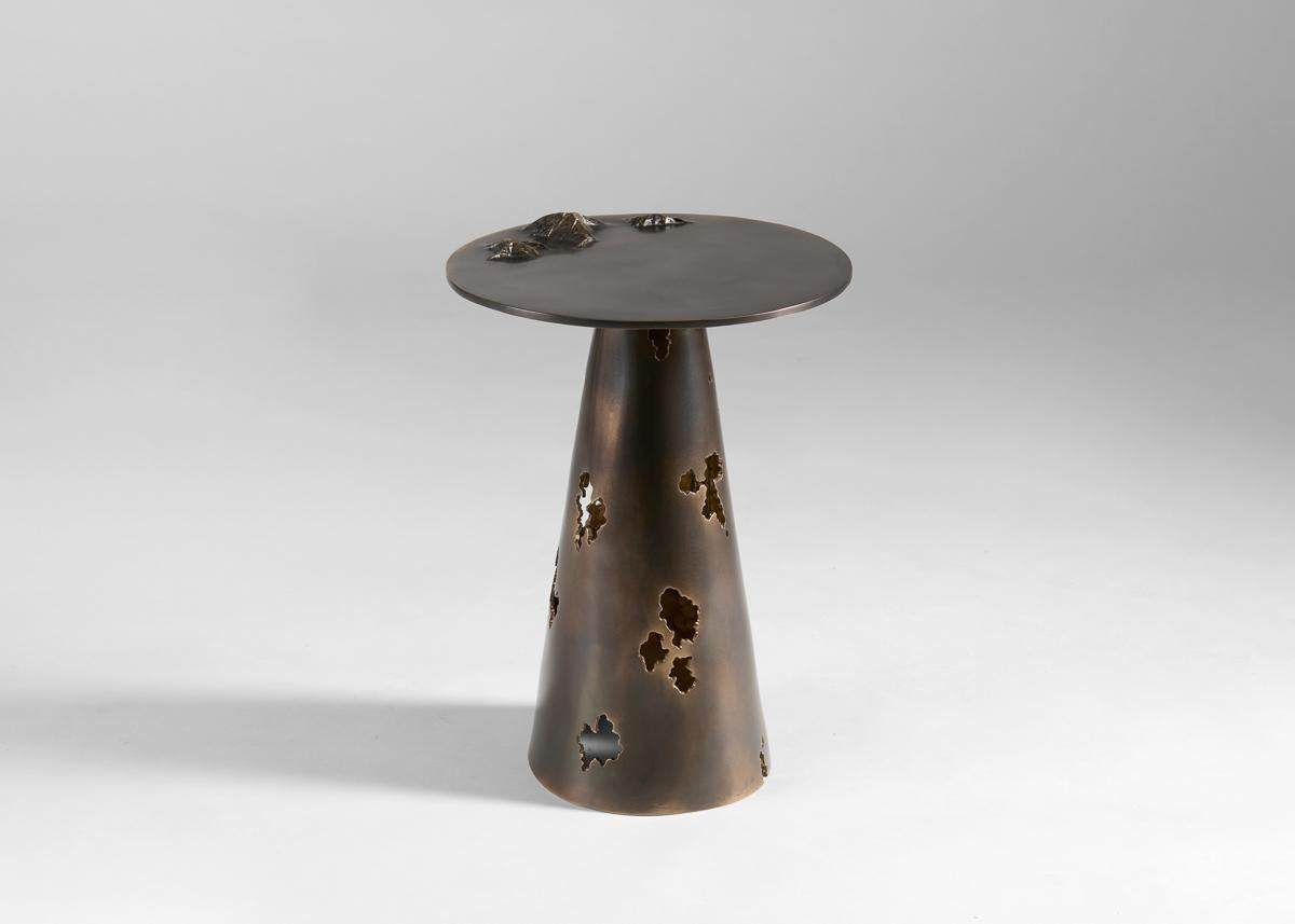 Douglas Fanning, Archipelago, Contemporary Bronze Side Table, US, 2024 In Excellent Condition For Sale In New York, NY