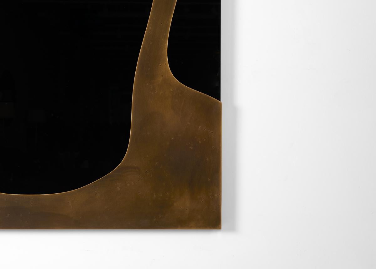 American Douglas Fanning, Bronze and Glass, Contemporary Mirror, United States, 2024 For Sale