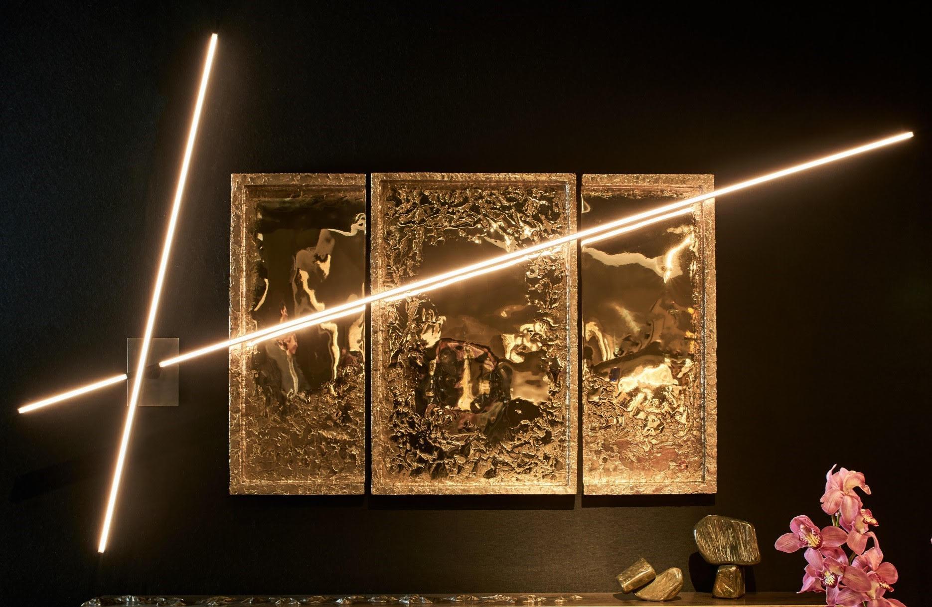 American Douglas Fanning, Contemporary Blackened Steel Sconce, United States, 2019 For Sale