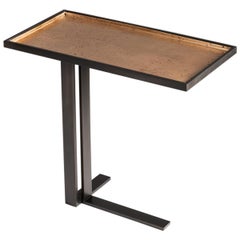 Douglas Fanning, table à boissons contemporaine en bronze et acier, États-Unis, 2020