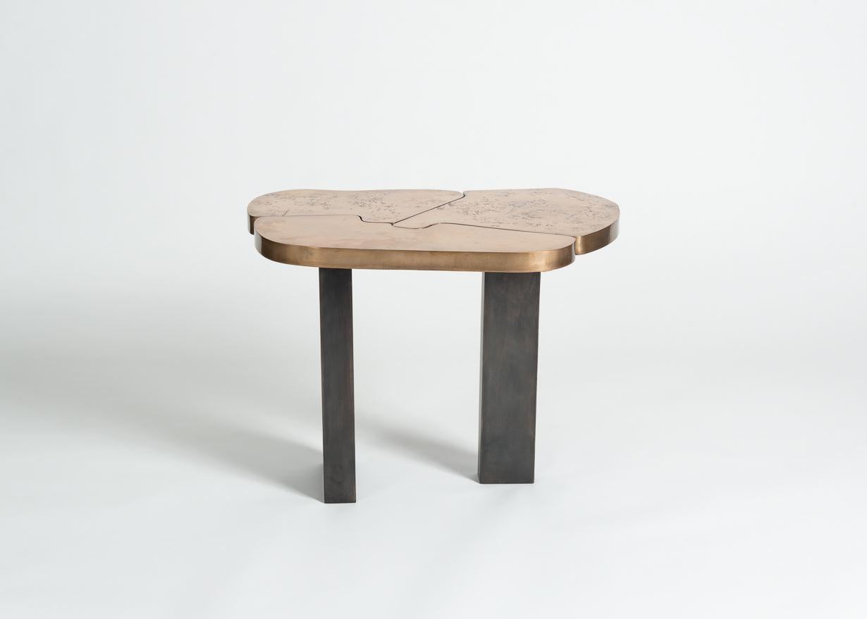 Douglas Fanning, table d'appoint contemporaine en acier et bronze, États-Unis, 2018 Neuf - En vente à New York, NY