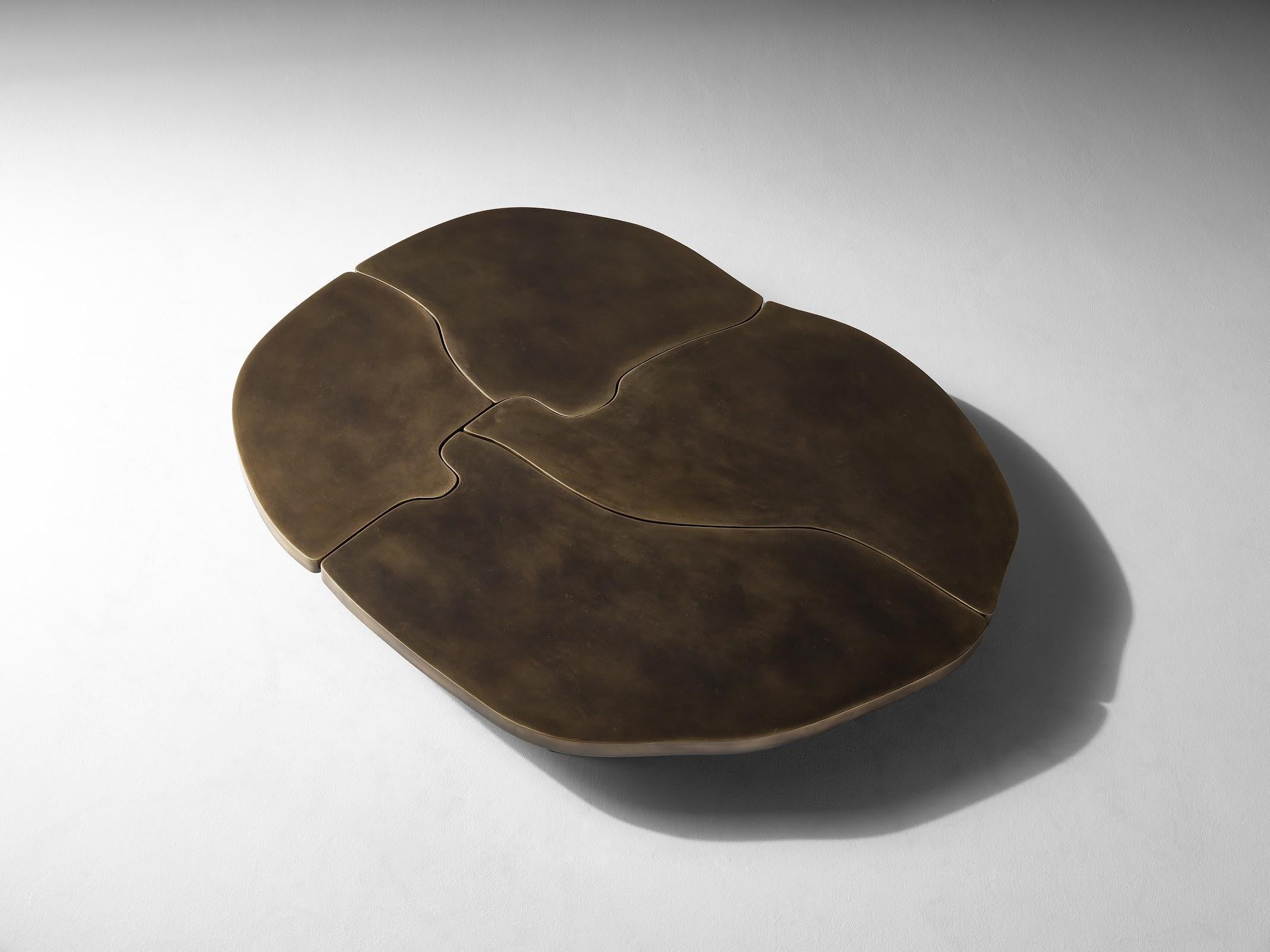 Bronze Table basse modulaire patinée Pangaea de Douglas Fanning, États-Unis, 2023 en vente