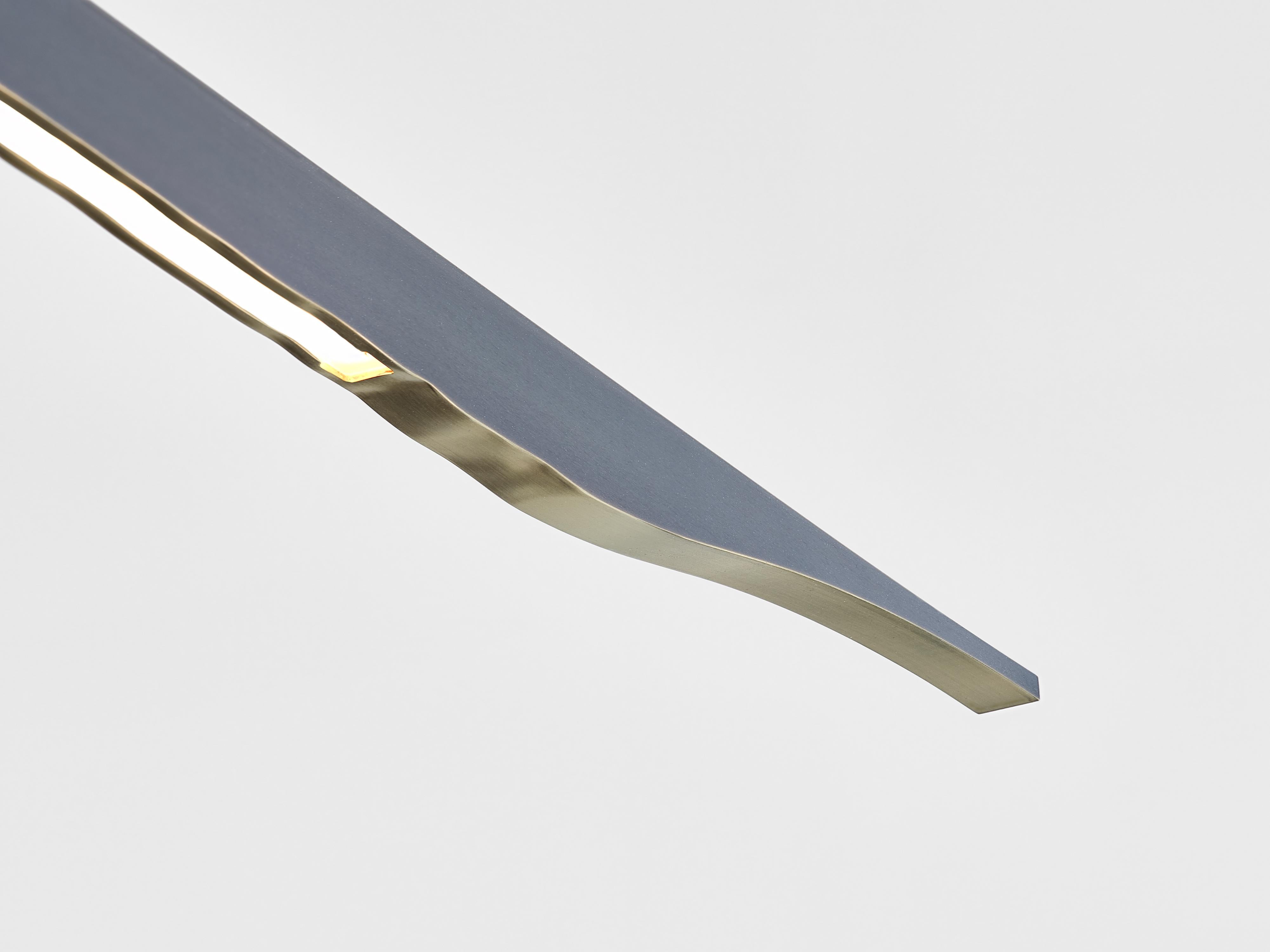 Douglas Fanning, Pirogue Crossing, Lámpara de techo de latón, EE.UU., 2021 Lacado en venta