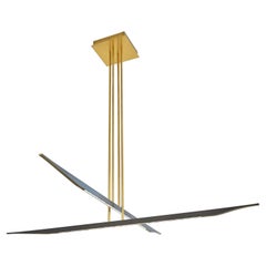 Douglas Fanning, Pirogue Crossing, Deckenleuchte aus Messing, USA, 2021