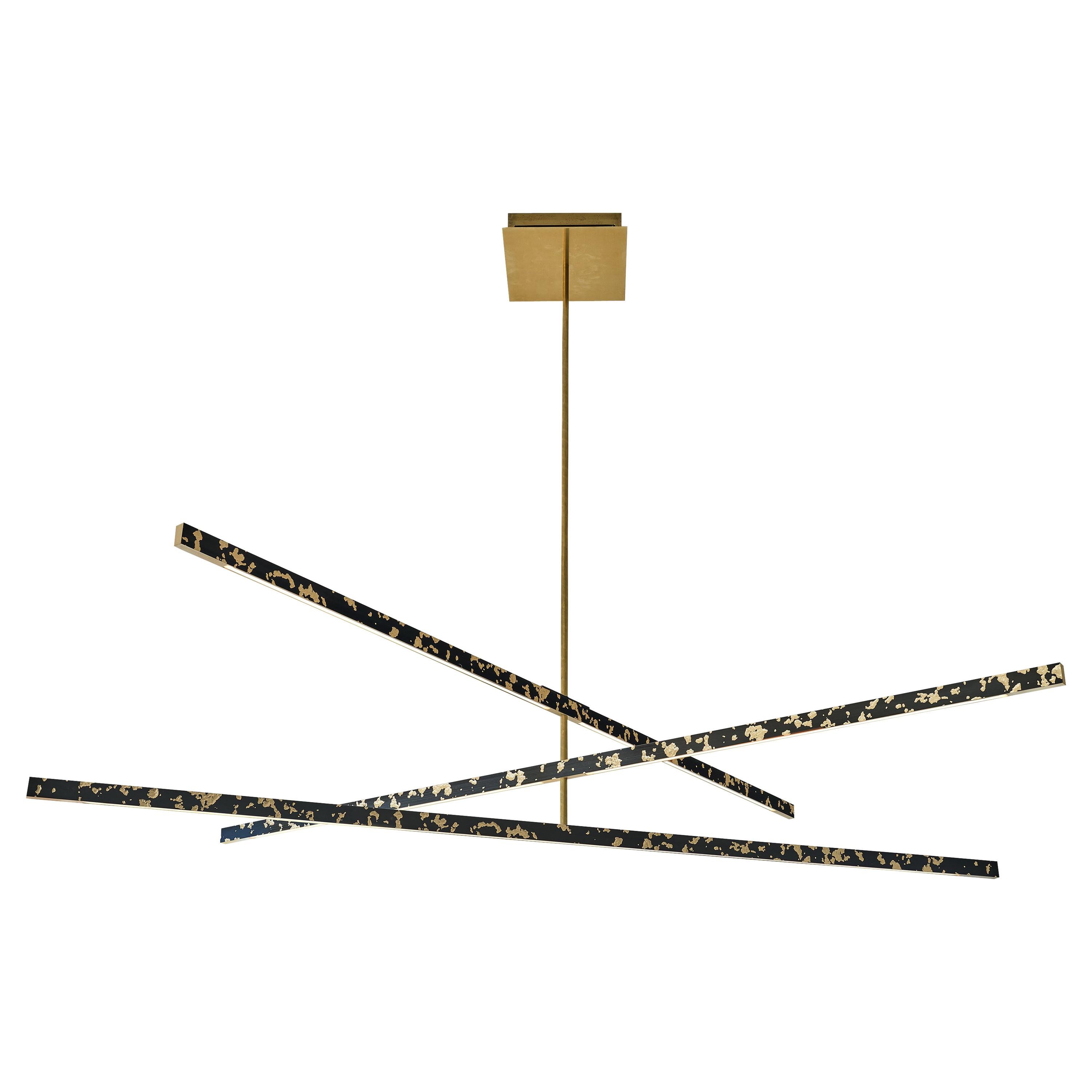 Douglas Fanning, Till 3 Tier, Contemporary Brass Ceiling Light, US, 2021