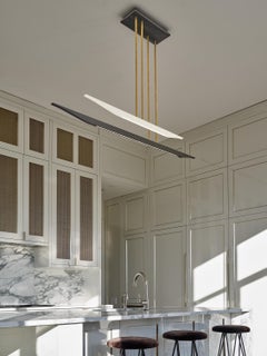 Plafonnier Douglas Fanning, Paire Tandem, en laiton, États-Unis, 2021