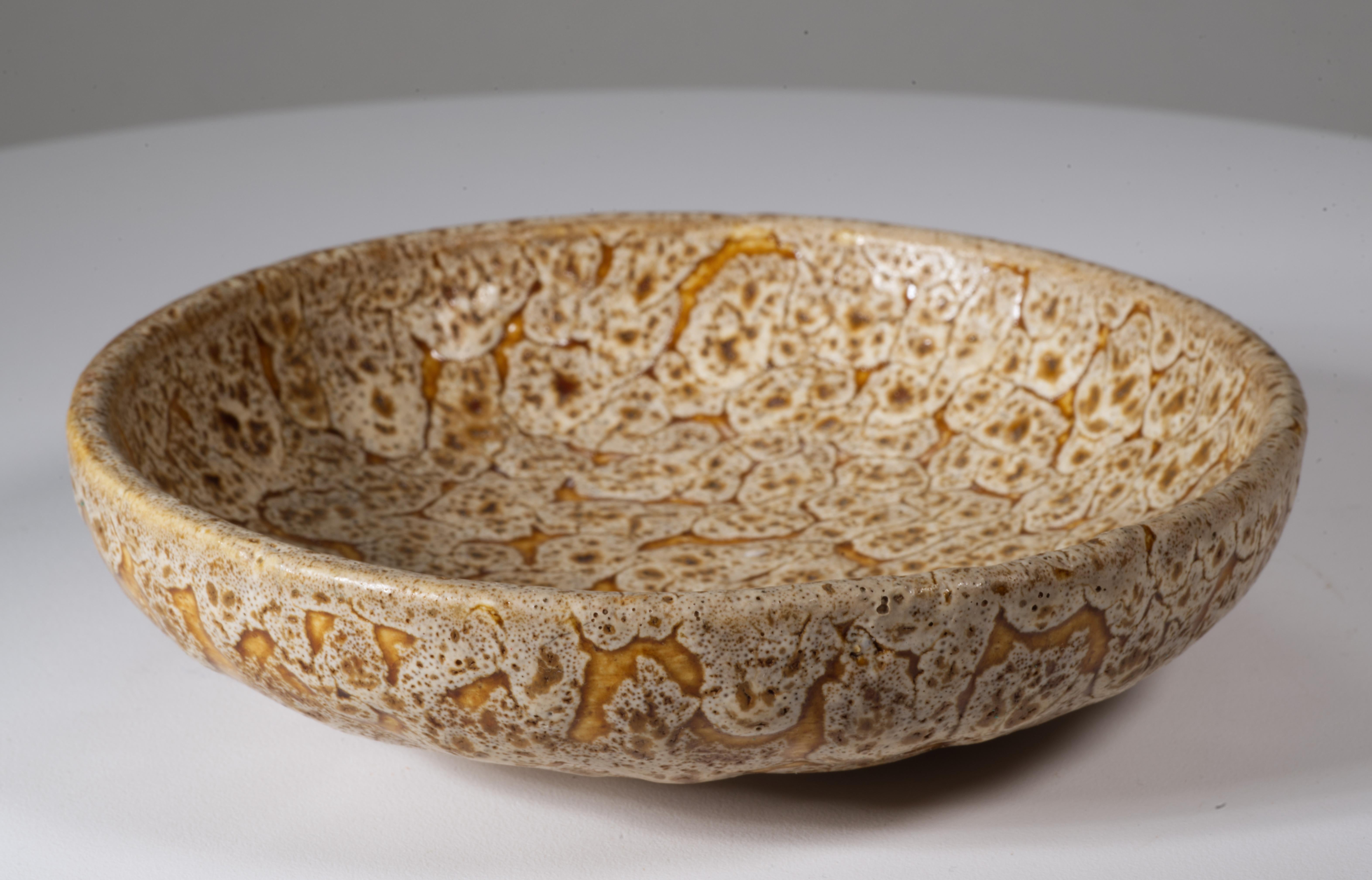 20ième siècle Bol à glaçure Crater n°4 de Douglas Ferguson pour Pigeon Forge, American Studio Pottery en vente
