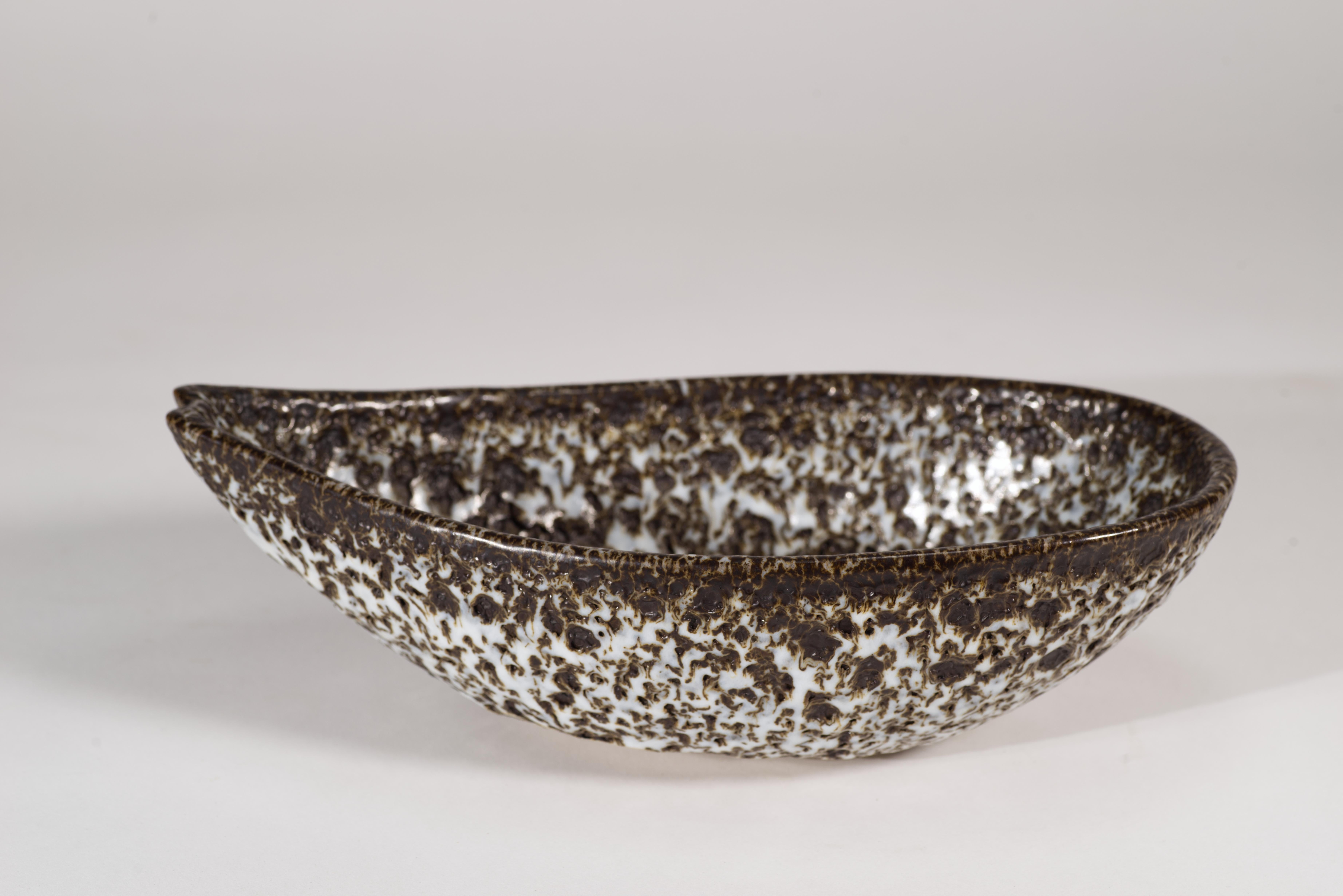 Mid-Century Modern Douglas Ferguson for Pigeon Forge Crater Glaze Bowl #5, American Studio Pottery For Sale