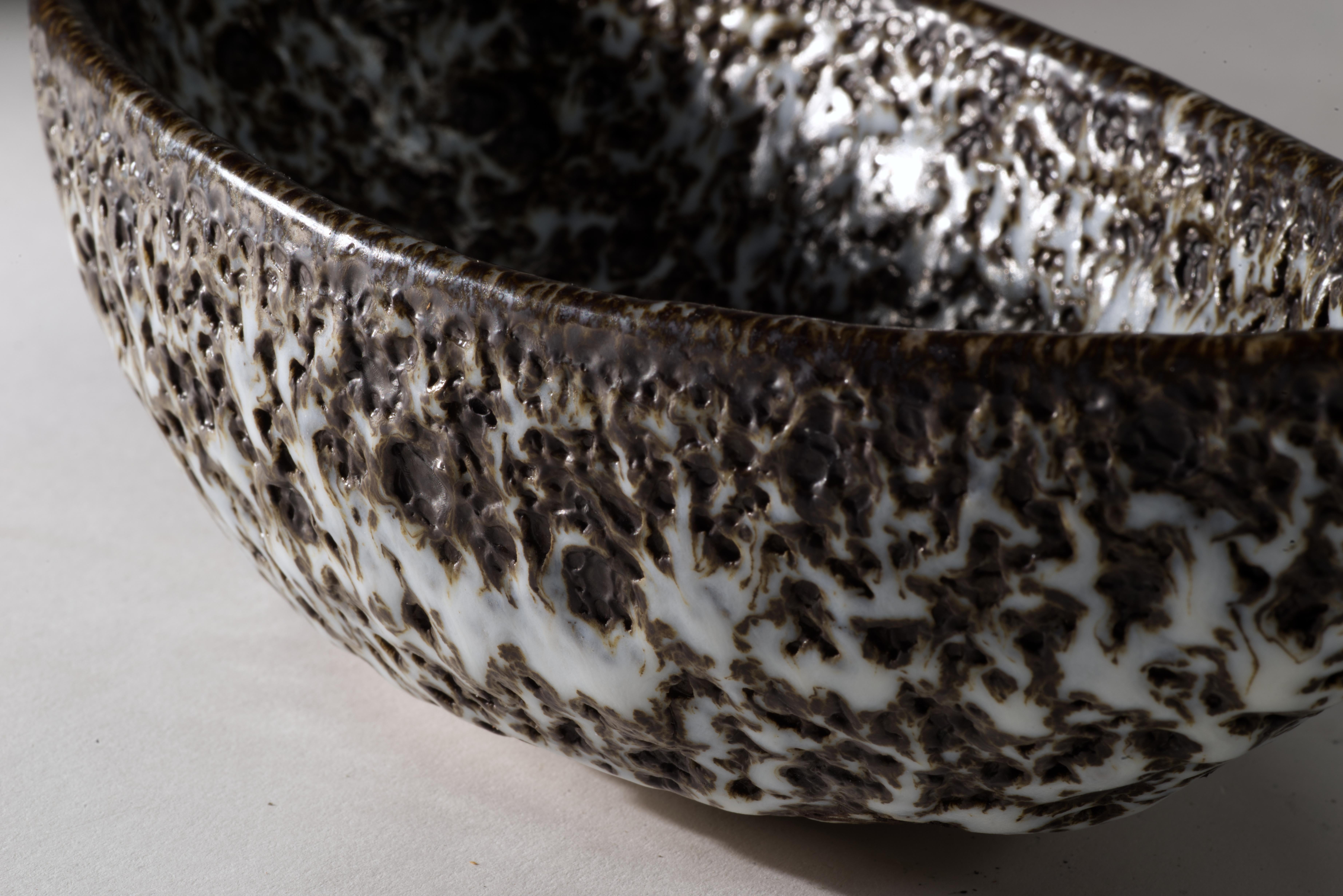 20th Century Douglas Ferguson for Pigeon Forge Crater Glaze Bowl #5, American Studio Pottery For Sale