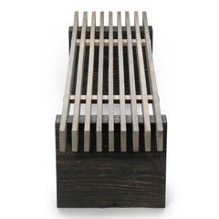 Panchina a doghe per esterni in legno di abete di Douglas a venatura verticale in stile rustico