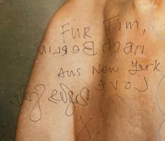 Andy Warhol in Drag (hand signed with drawing to Warhol estate curator Tim Hunt)