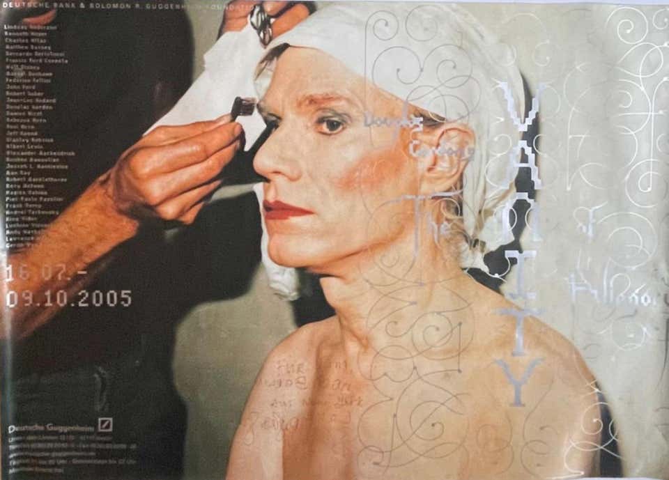 Andy Warhol in Drag (hand signed with drawing to Warhol estate curator Tim Hunt)