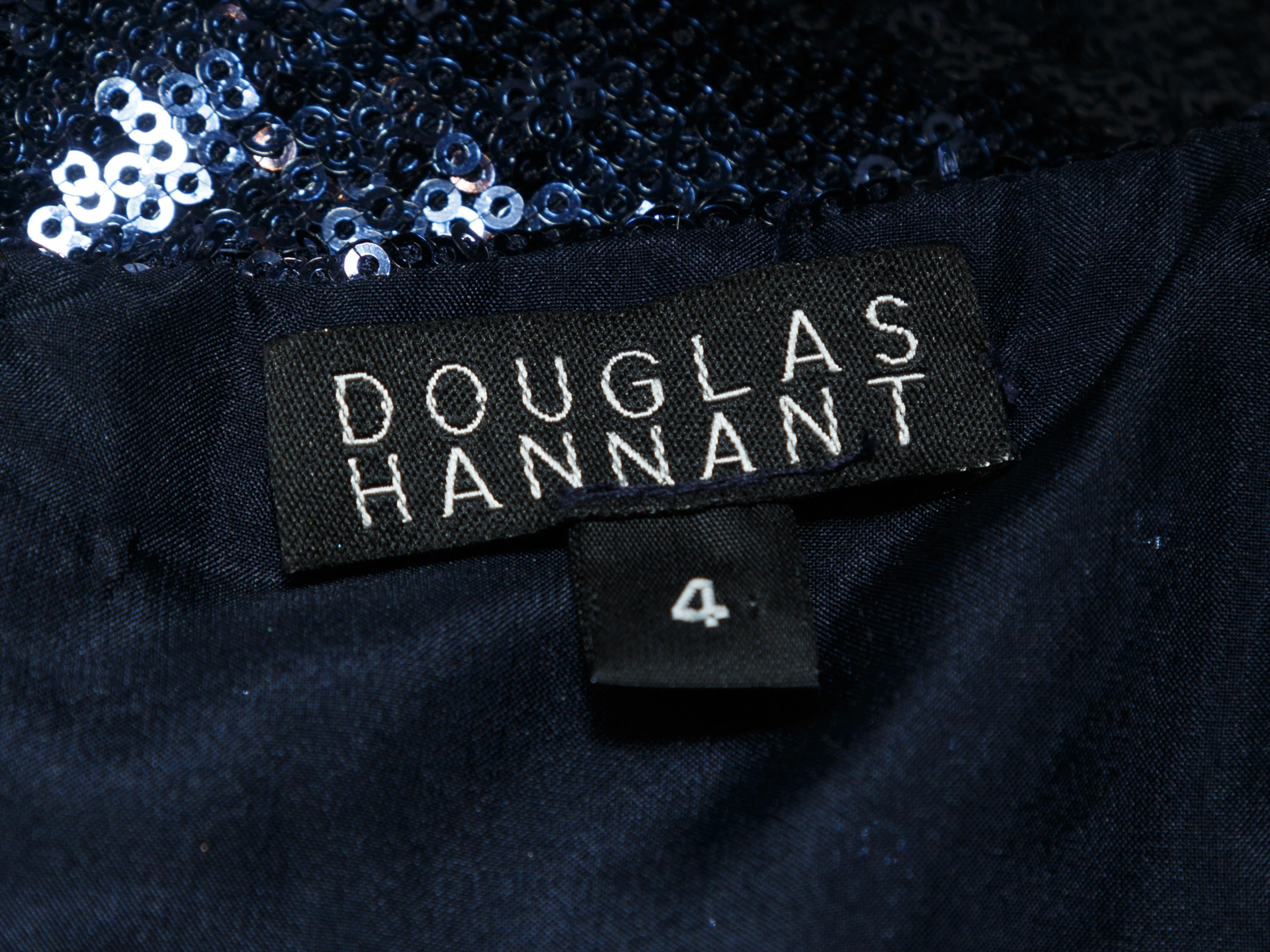 Douglas Hannant Navy Resort 2014 Sequined Dress In Good Condition In New York, NY