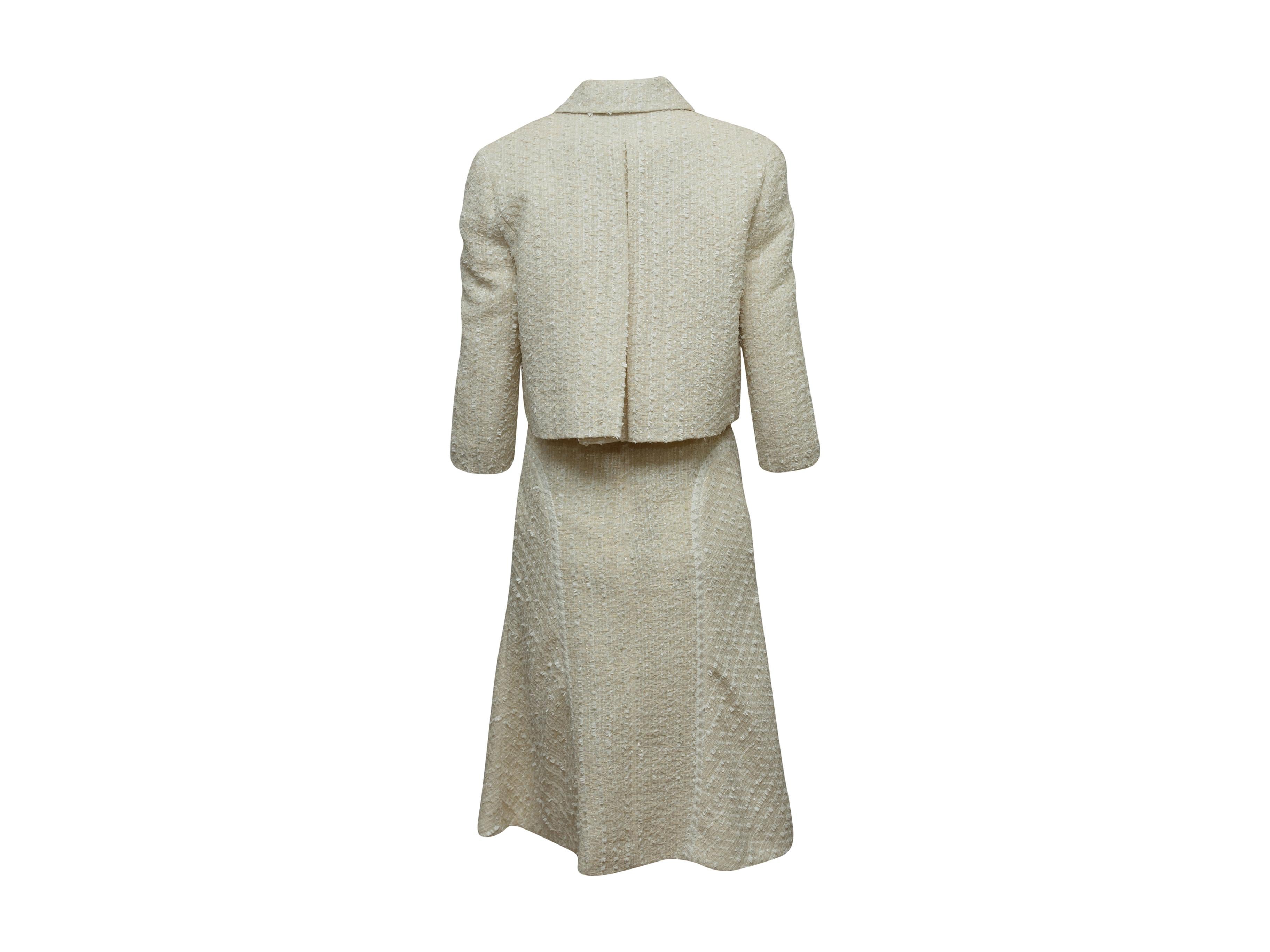 Women's Douglas Hannant White Tweed Dress & Jacket Set