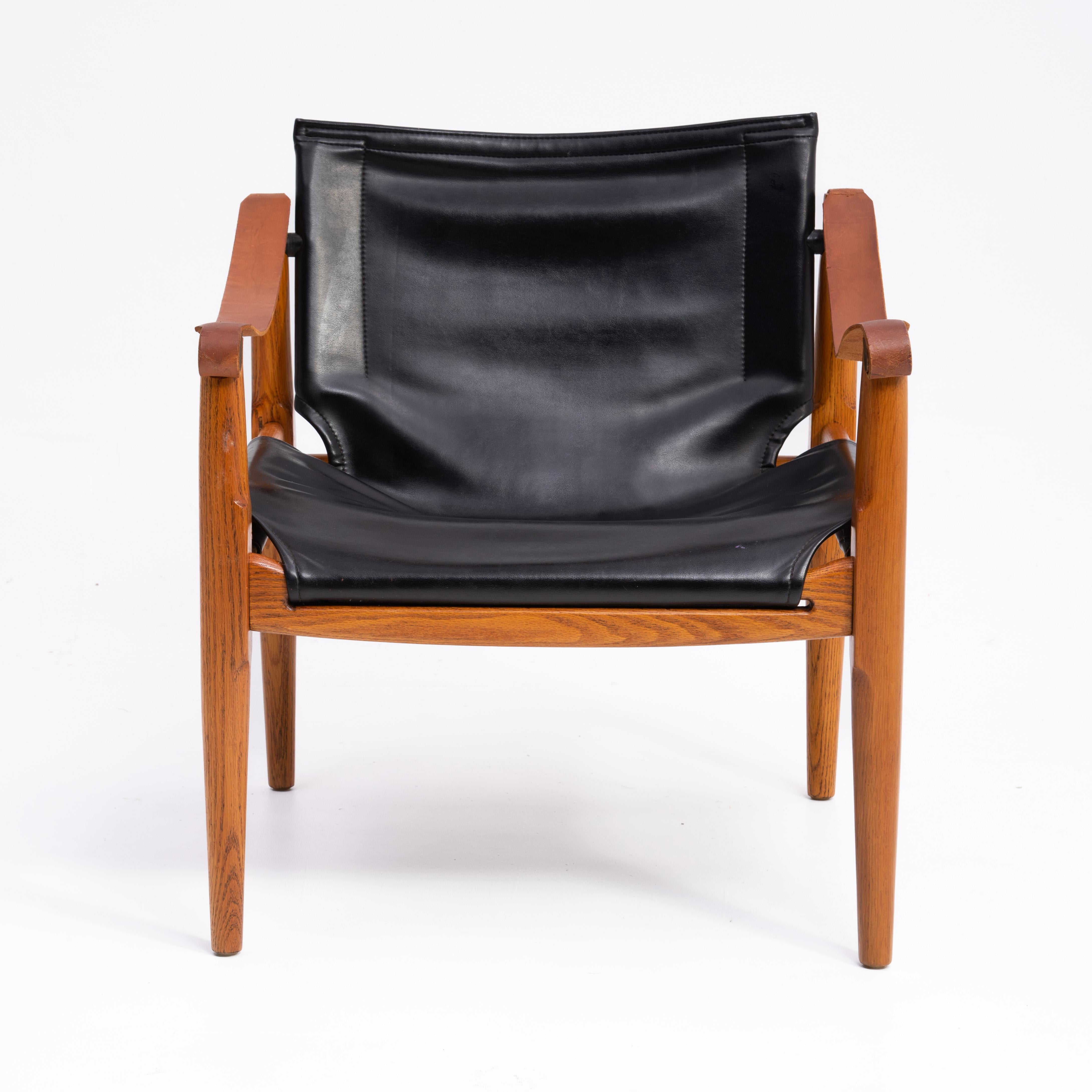 Mid-20th Century Douglas Heaslett Brown Saltman Safari Sling Chair 1960s For Sale