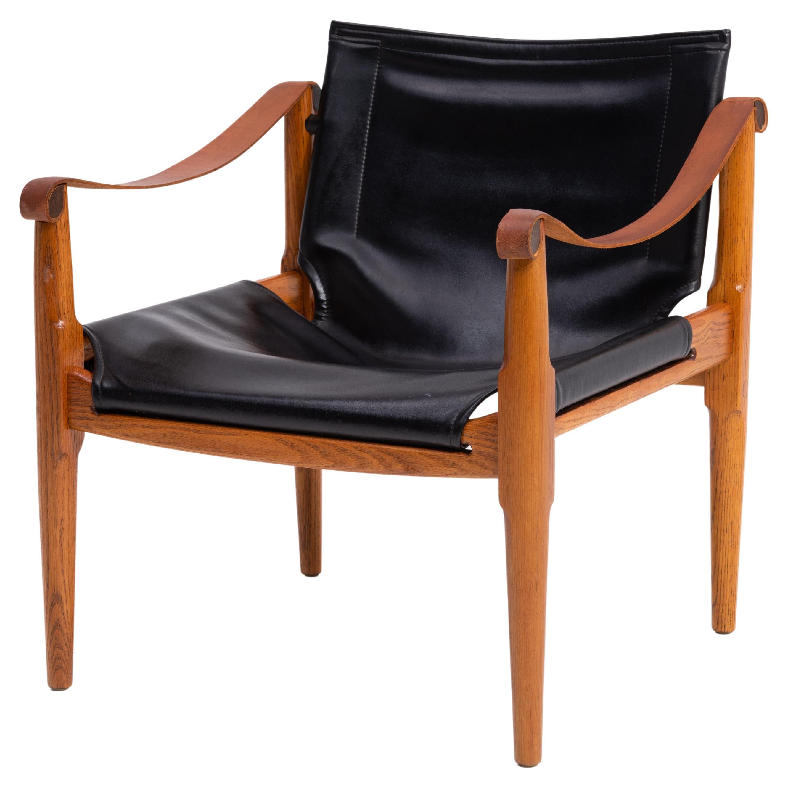 Douglas Heaslett Brown Saltman Safari Sling Chair 1960s For Sale