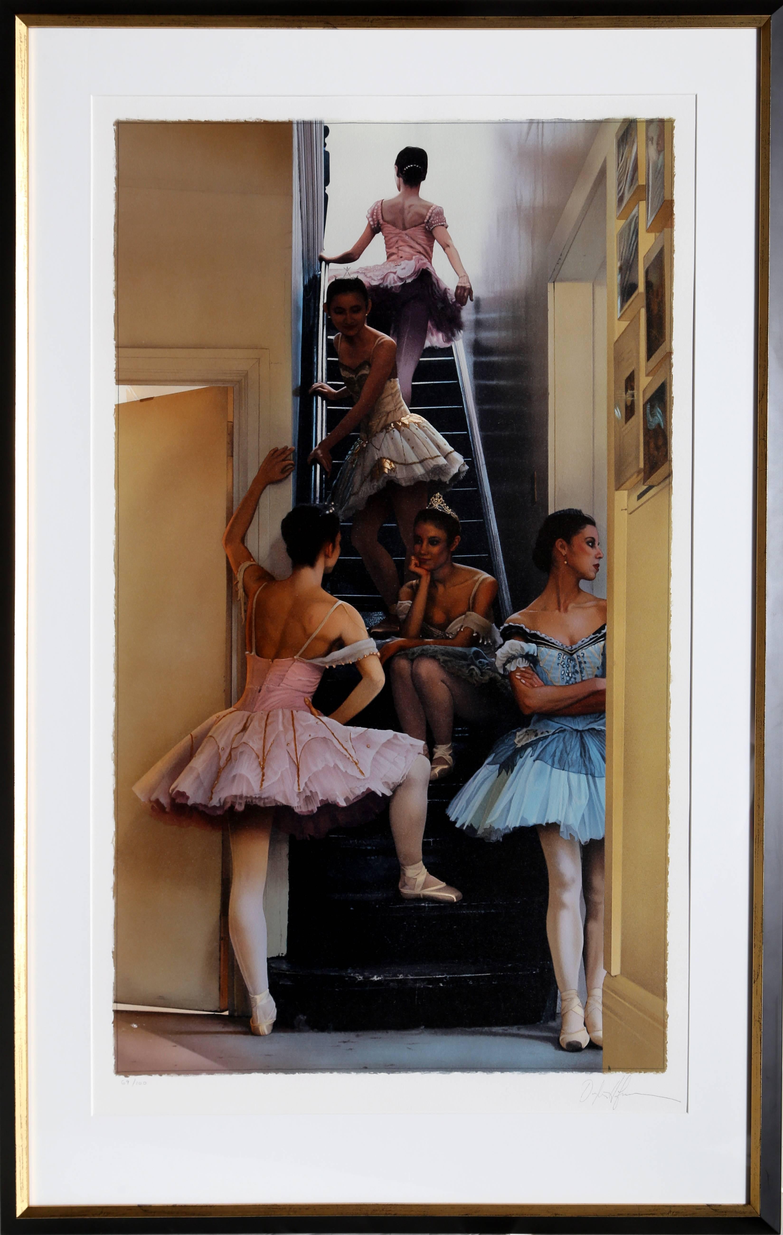 Ballerinas, Photorealist Screenprint by Douglas Hoffman