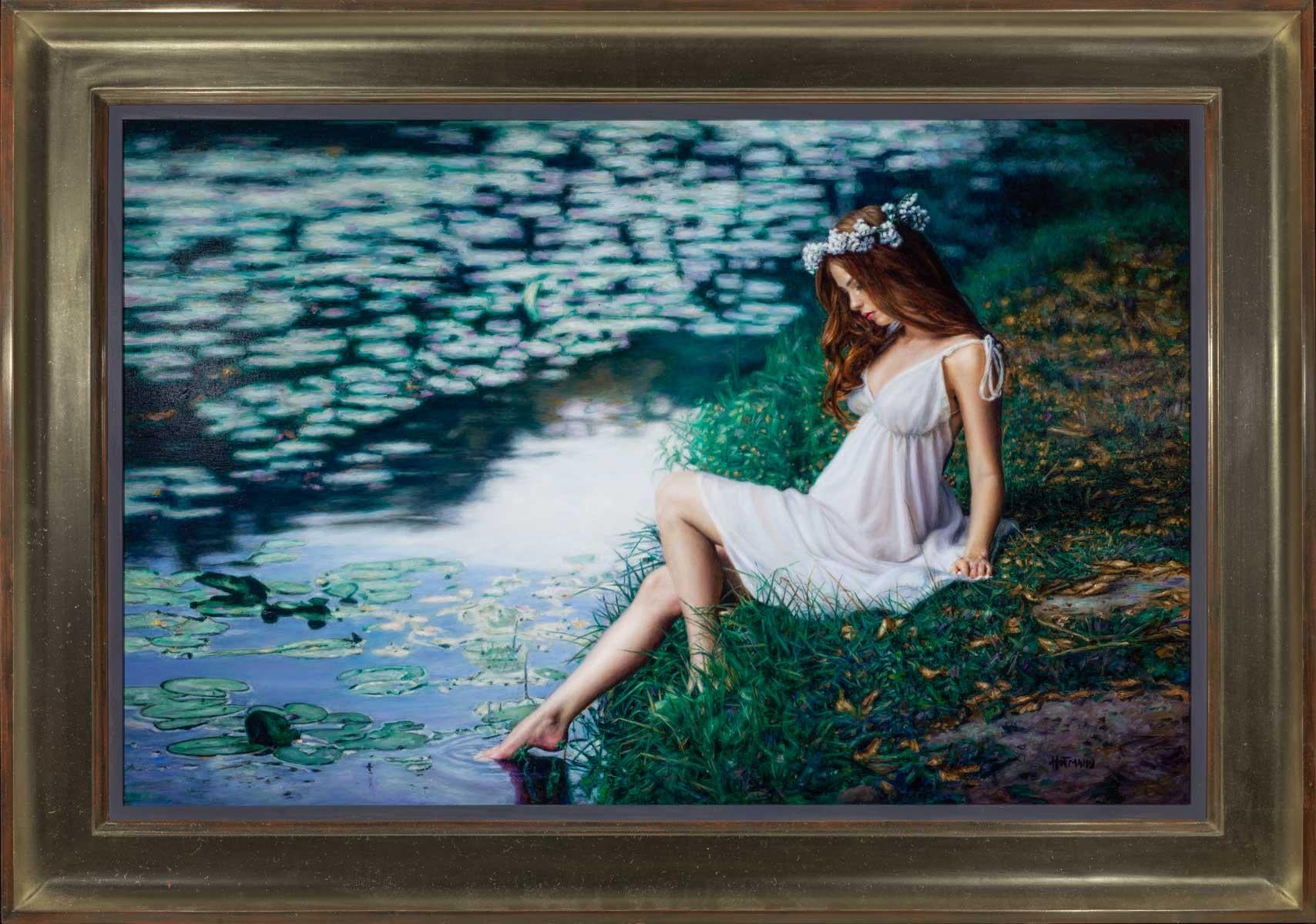 Dame du lac, 2022 - Painting de Douglas Hofmann