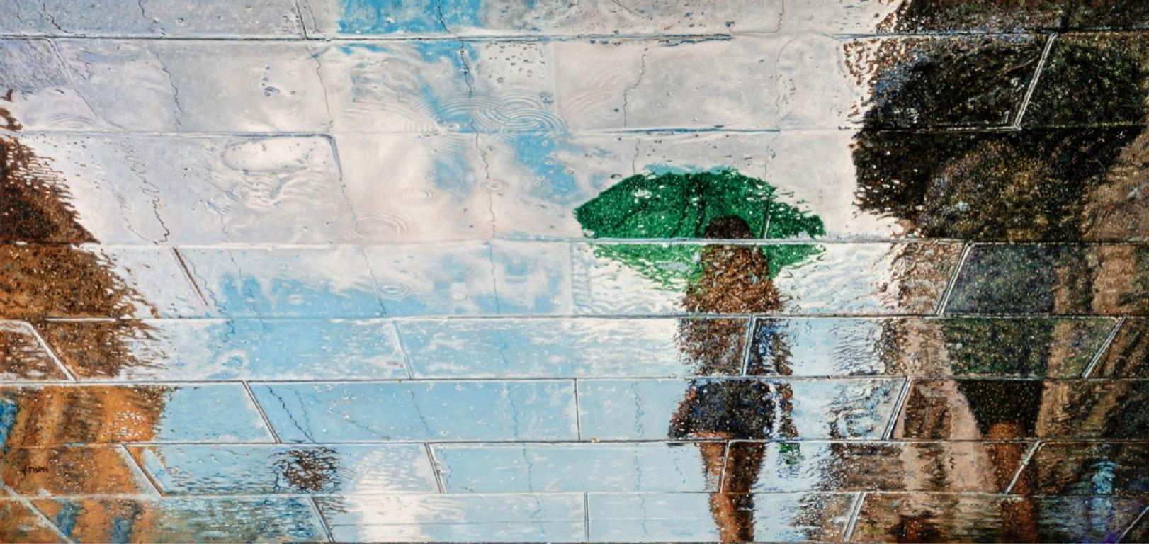 Figurative Painting de Douglas Hofmann - Día lluvioso