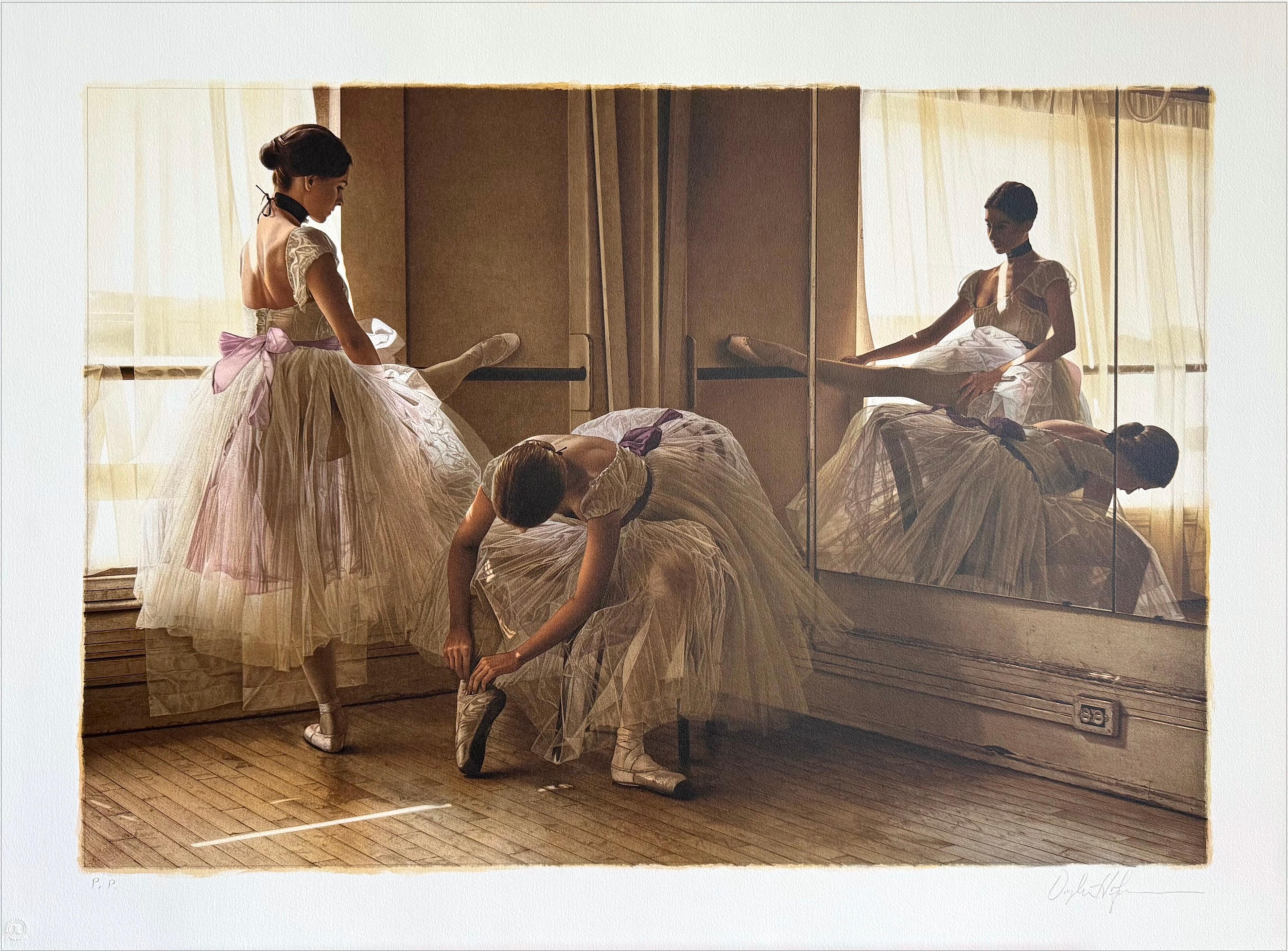 AFTERNOON REHEARSAL Signed Lithograph 1995, Ballerinas in Tulle, Dance Studio