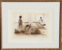 „Rehearsal Suite I“, signierte, handkolorierte Lithografie von Douglas Hofmann