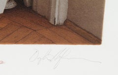 „Satin Slippers“, fotorealistische, signierte Lithografie von Douglas Hofmann