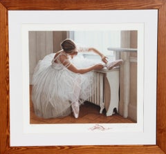 „Satin Slippers“, fotorealistische, signierte Lithografie von Douglas Hofmann