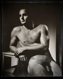 DOUGLAS JULEFF Vintage 1940s Photograph of "Beefcake" model BOB GIBE #1