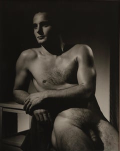 DOUGLAS JULEFF Fotografia vintage degli anni '40 del modello "Beefcake" BOB GIBE - Incorniciata