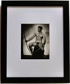 DOUGLAS JULEFF Fotografia vintage degli anni '40 del modello "Beefcake" MIKE DUBEL #4 Incorniciata