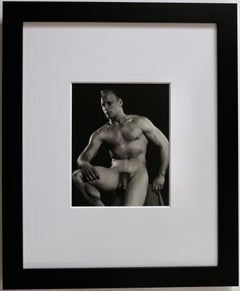 DOUGLAS JULEFF Vintage 1940s Photograph of "Beefcake" of JERRY SCHEMANSKY Framed