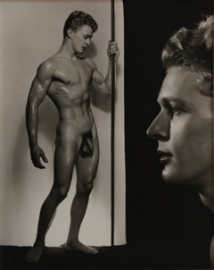 DOUGLAS JULEFF Fotografia vintage degli anni '50 "Beefcake" modello LARRY KLEIN #1 Incorniciata