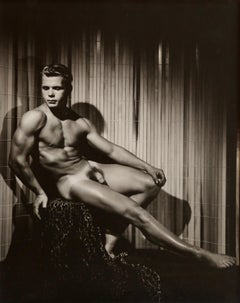 DOUGLAS JULEFF Fotografia vintage degli anni '50 del modello "Beefcake" AL WALCH #2 Incorniciata