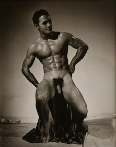 DOUGLAS JULEFF Fotografia vintage degli anni '50 della modella "Beefcake" JEAN O'STRAND Incorniciata