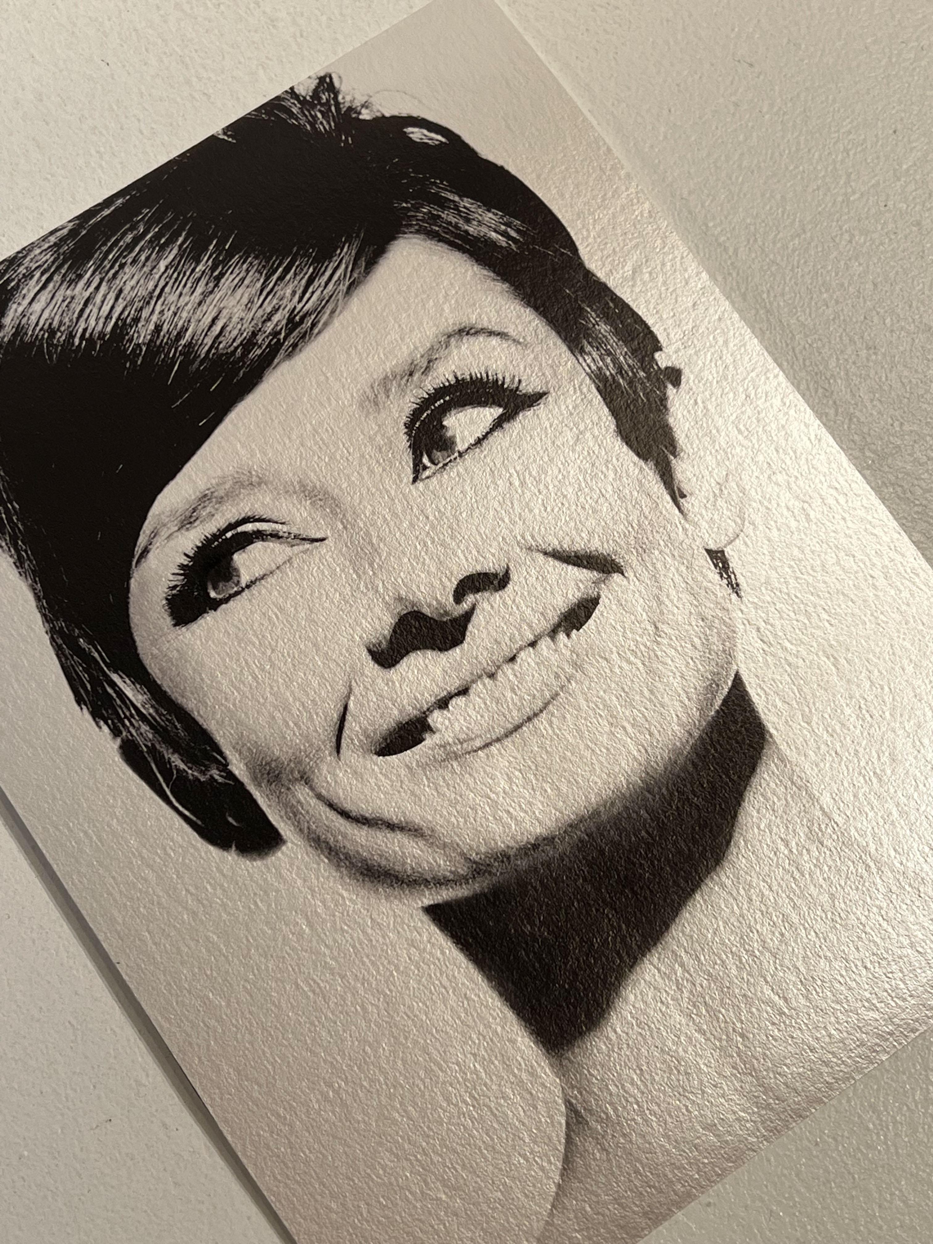 Audrey Hepburn, Paris, 1965 (Metallic) - Gray Portrait Photograph by Douglas Kirkland