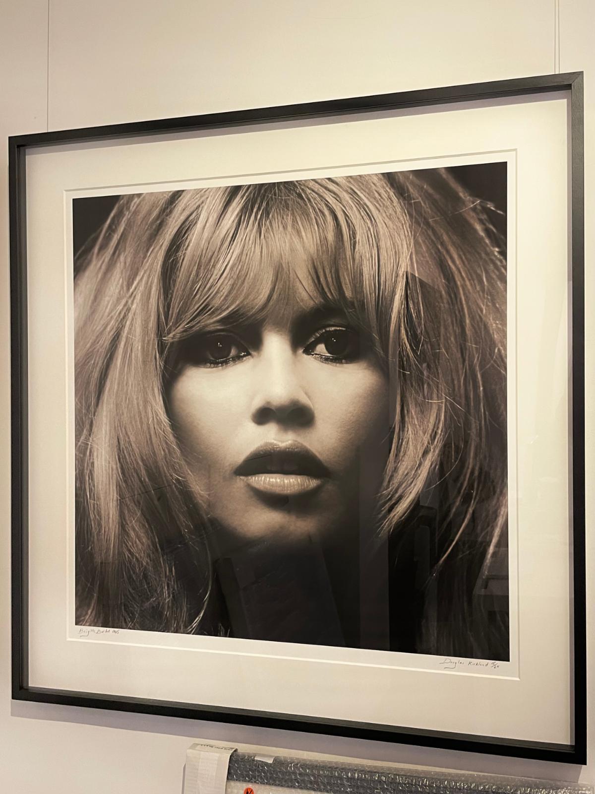 Brigitte Bardot - portrait of the French actress and cultural icon - Gray Portrait Photograph by Douglas Kirkland