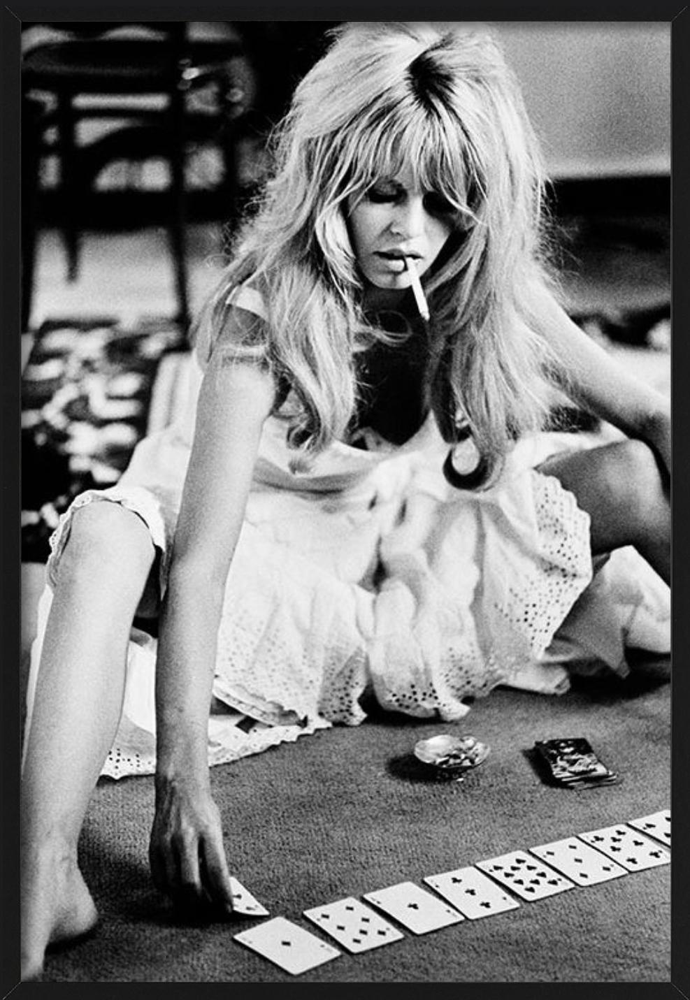 Brigitte Bardot playing cards, Fine Art Photography, 1965 For Sale 2