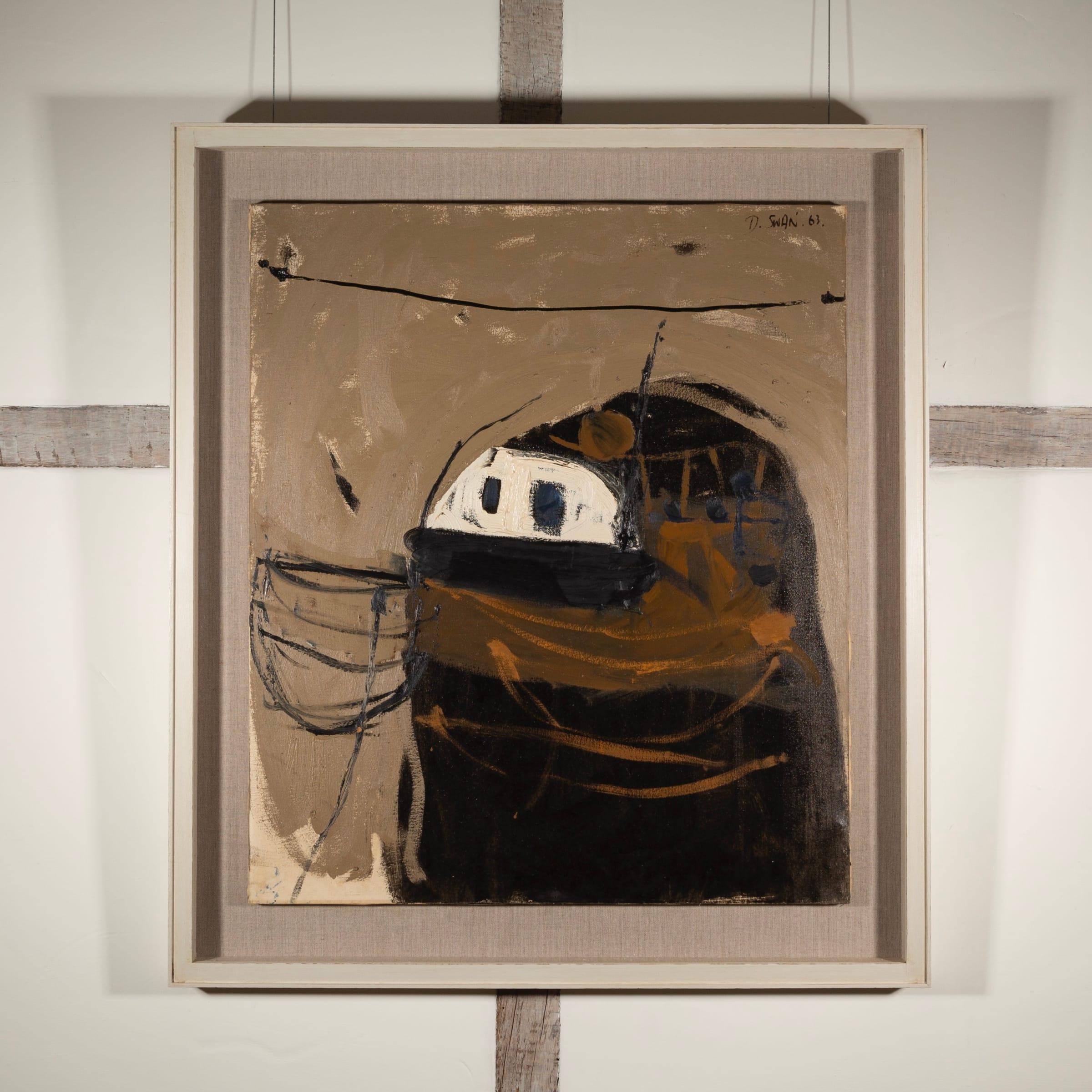 Nordseeport, Öl auf Leinwand von Douglas Swan, 1963 im Angebot 1