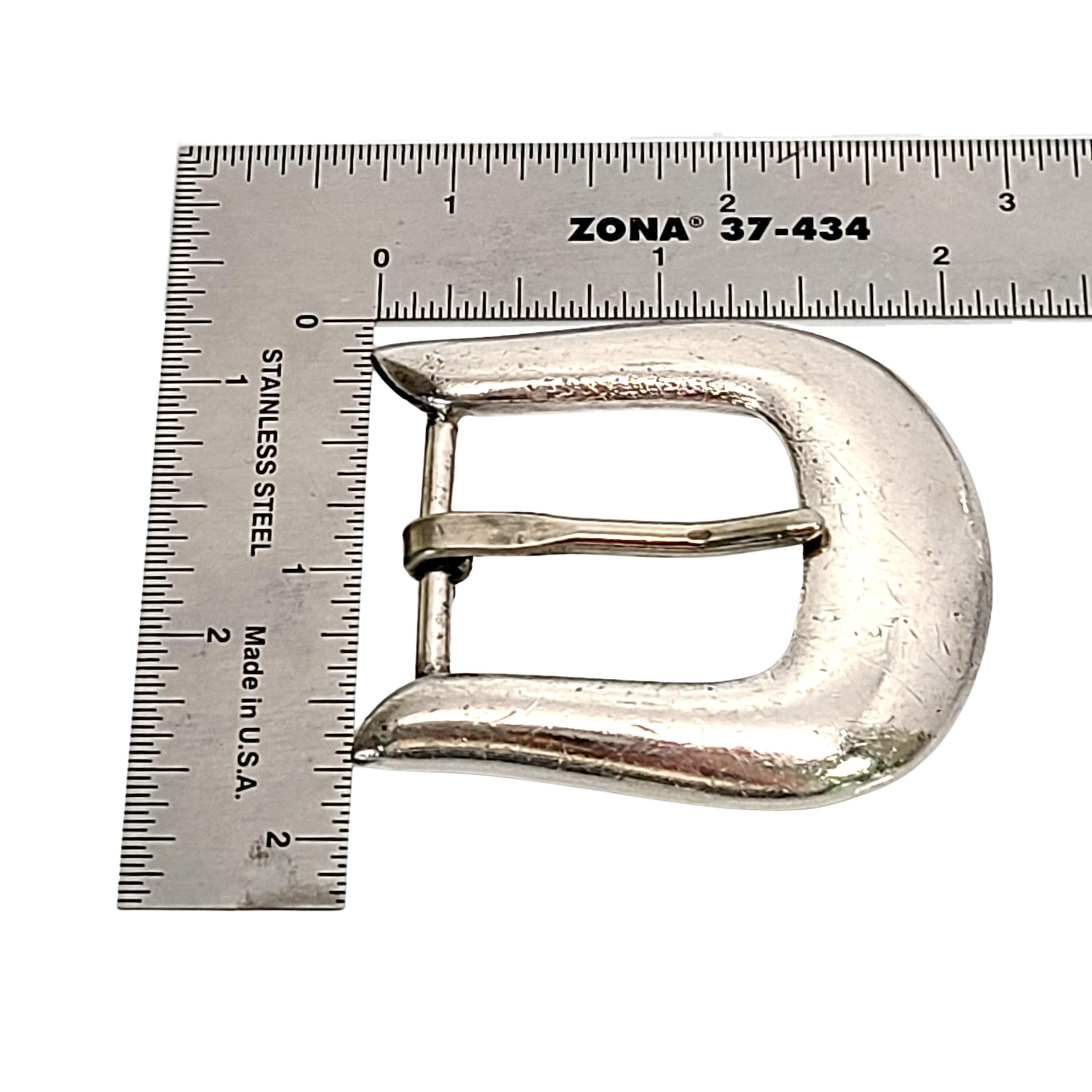 Douglas Magnus Santa Fe Sterling Silver 4pc Belt Buckle Keepers & Tip Set 3