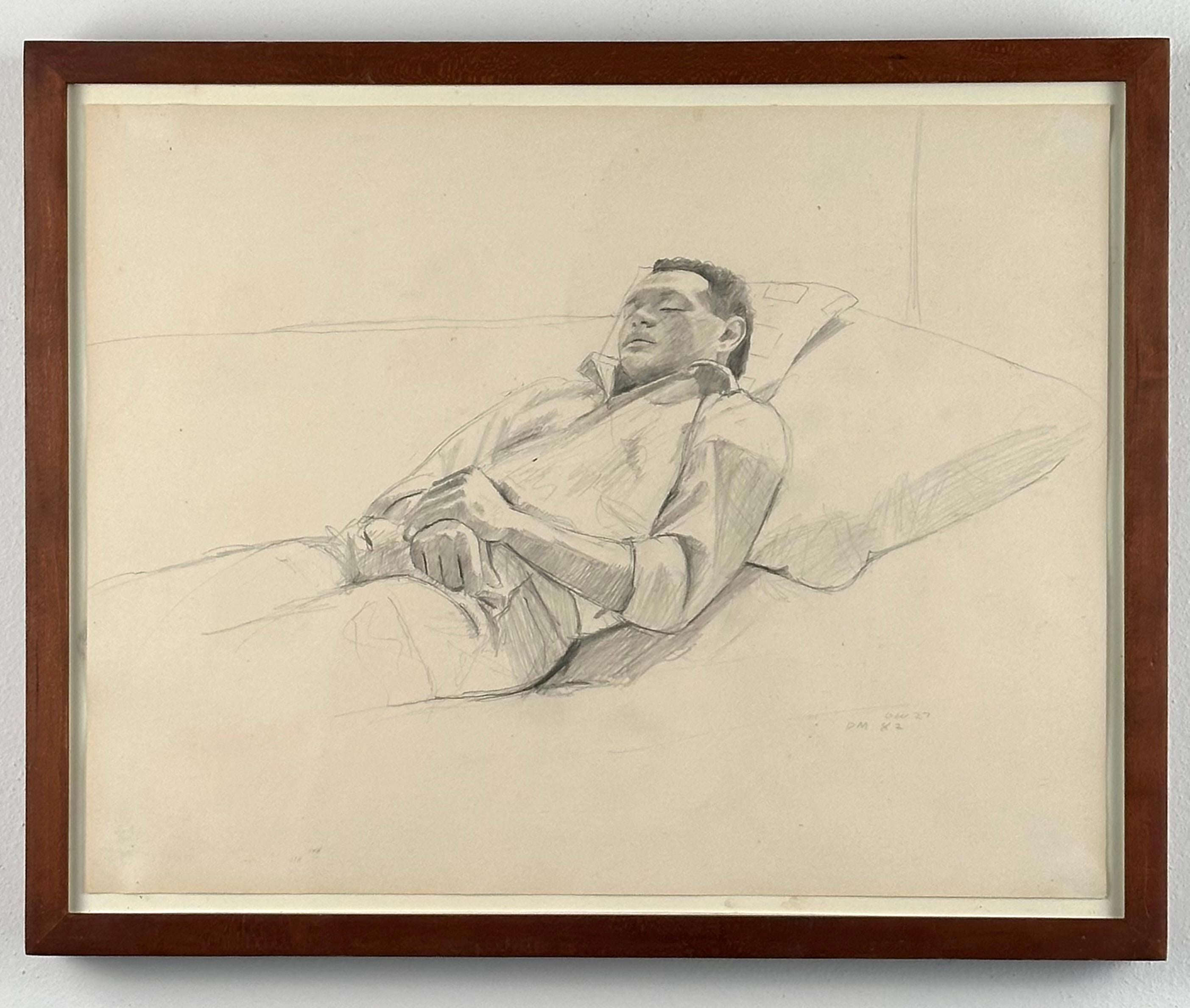 Douglas Martenson Figurative Painting - Sleeping Man (portrait)