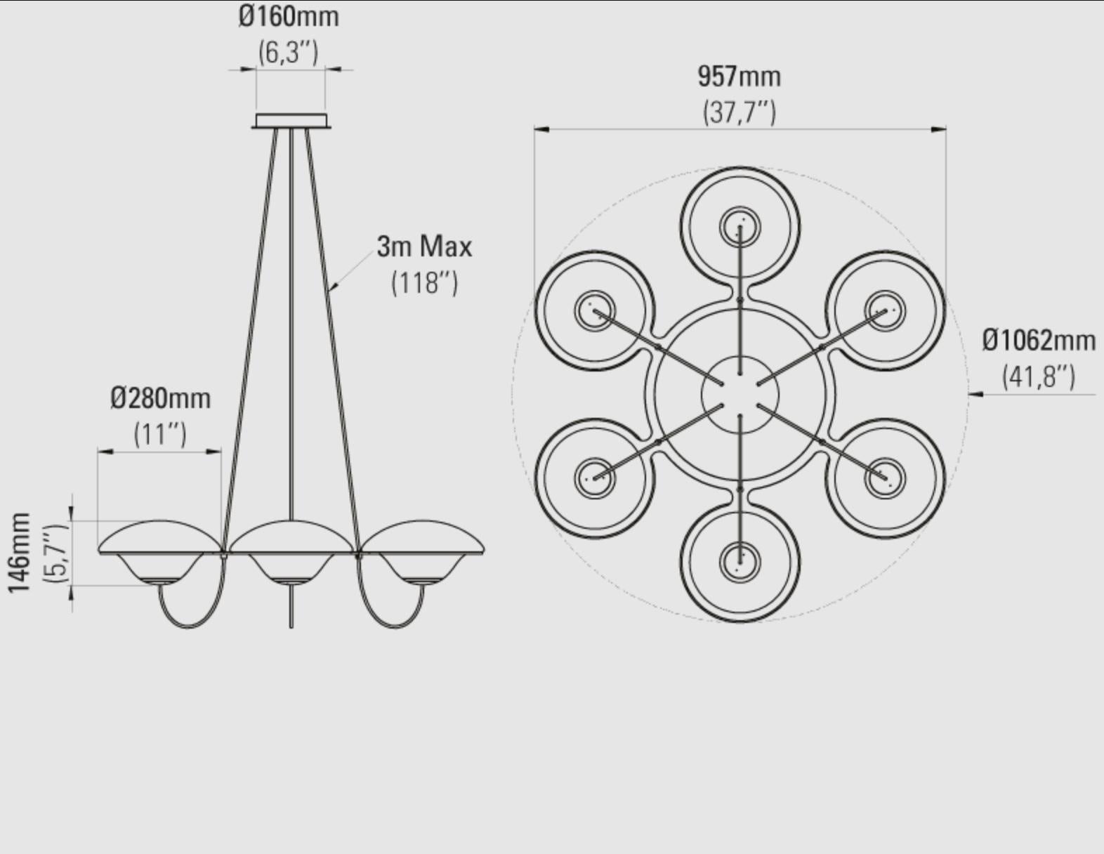 Douglas Mont Pareja de 6 candelabros 