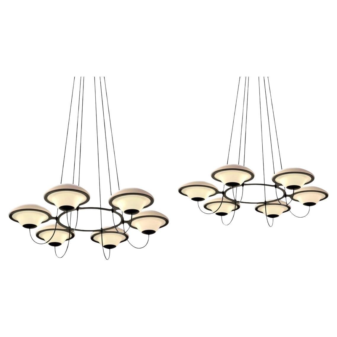 Douglas Mont Pareja de 6 candelabros "En el aire" de DCW Editions Paris en venta