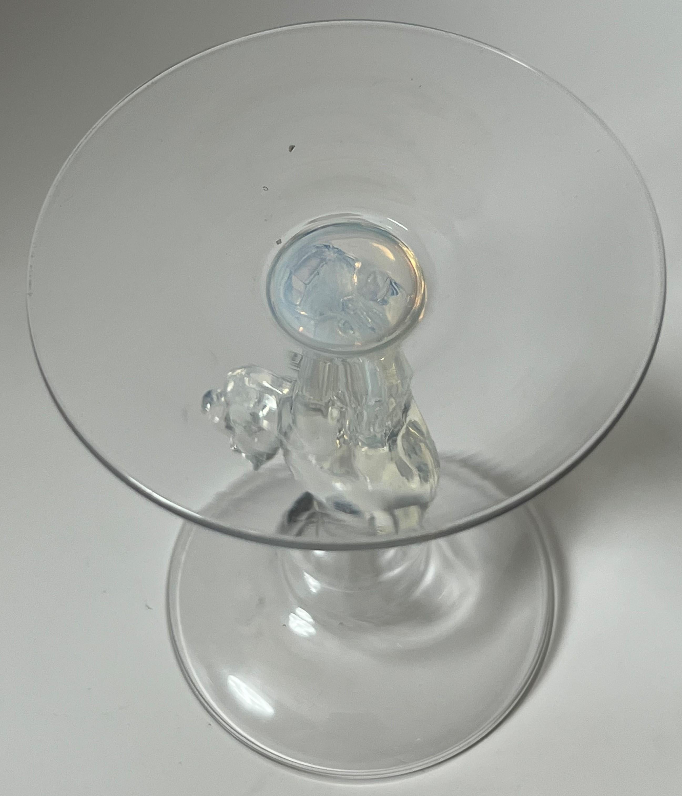 Vetro artistico Douglas Nash Libbey Camel Portacandele in vetro artistico opalescente 1933 Ex Tiffany in vendita