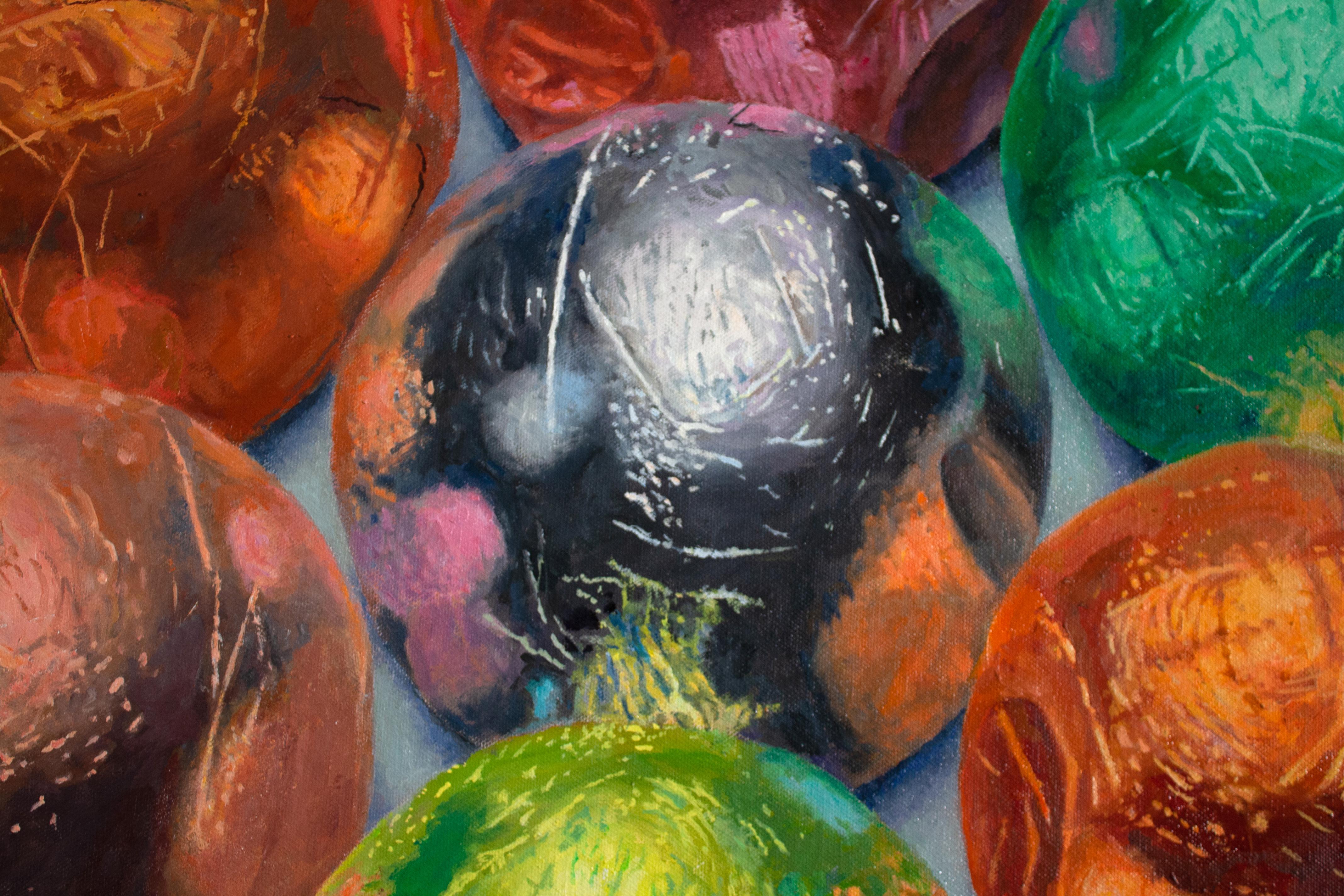 « Many Chocolates » : peinture à l'huile sur toile - Réalisme Painting par Douglas Newton