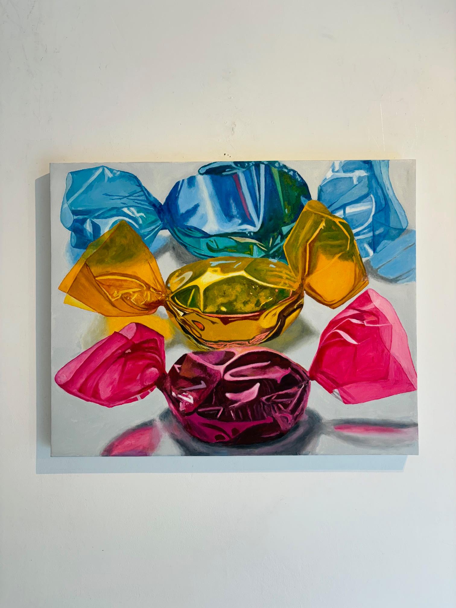 One to Three - Original modernes Pop-Stillleben Ölgemälde - Contemporary Artwork (Pop-Art), Painting, von Douglas Newton