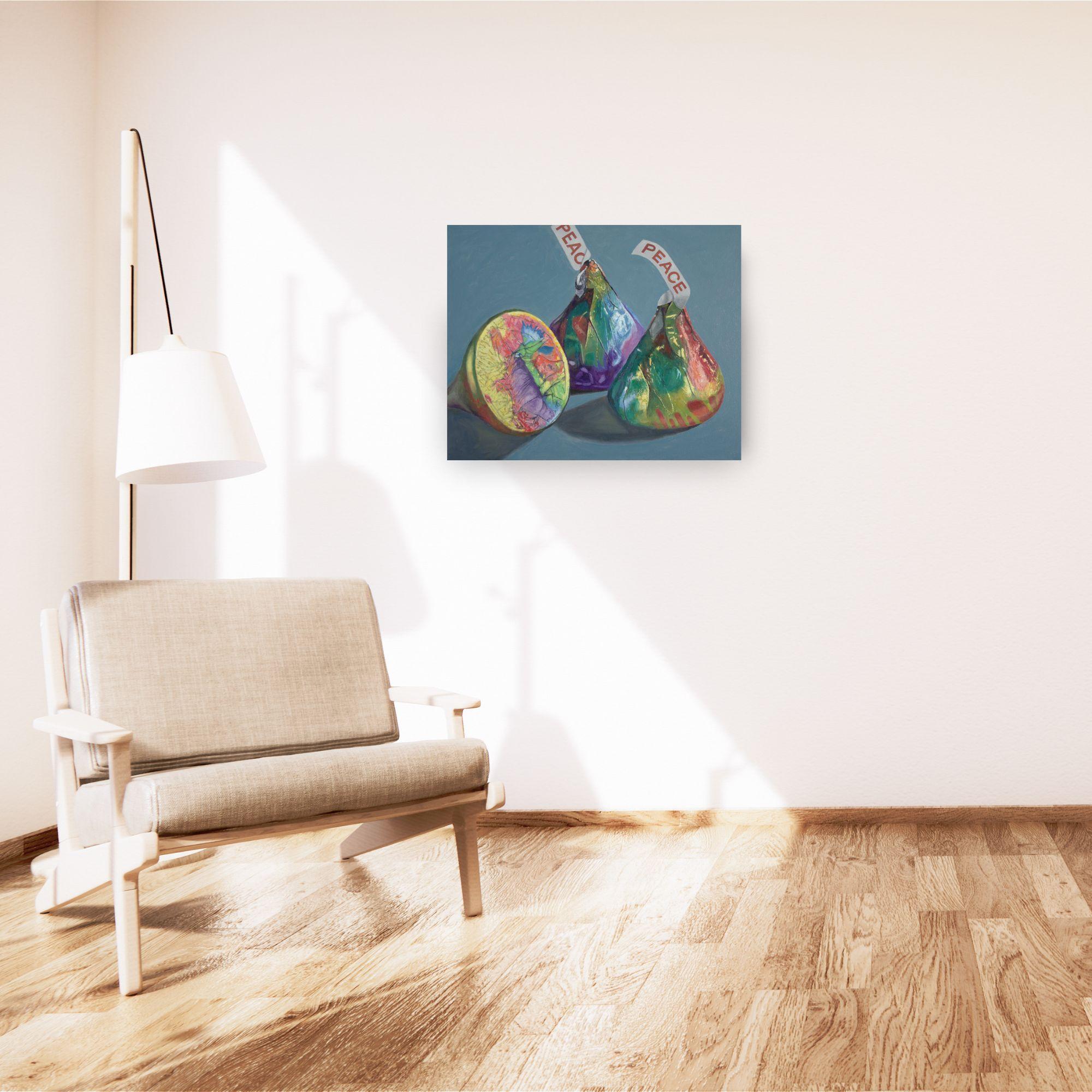 Frieden – Original Pop-Art- Stillleben- Ölgemälde  realistisches zeitgenössisches Kunstwerk – Painting von Douglas Newton