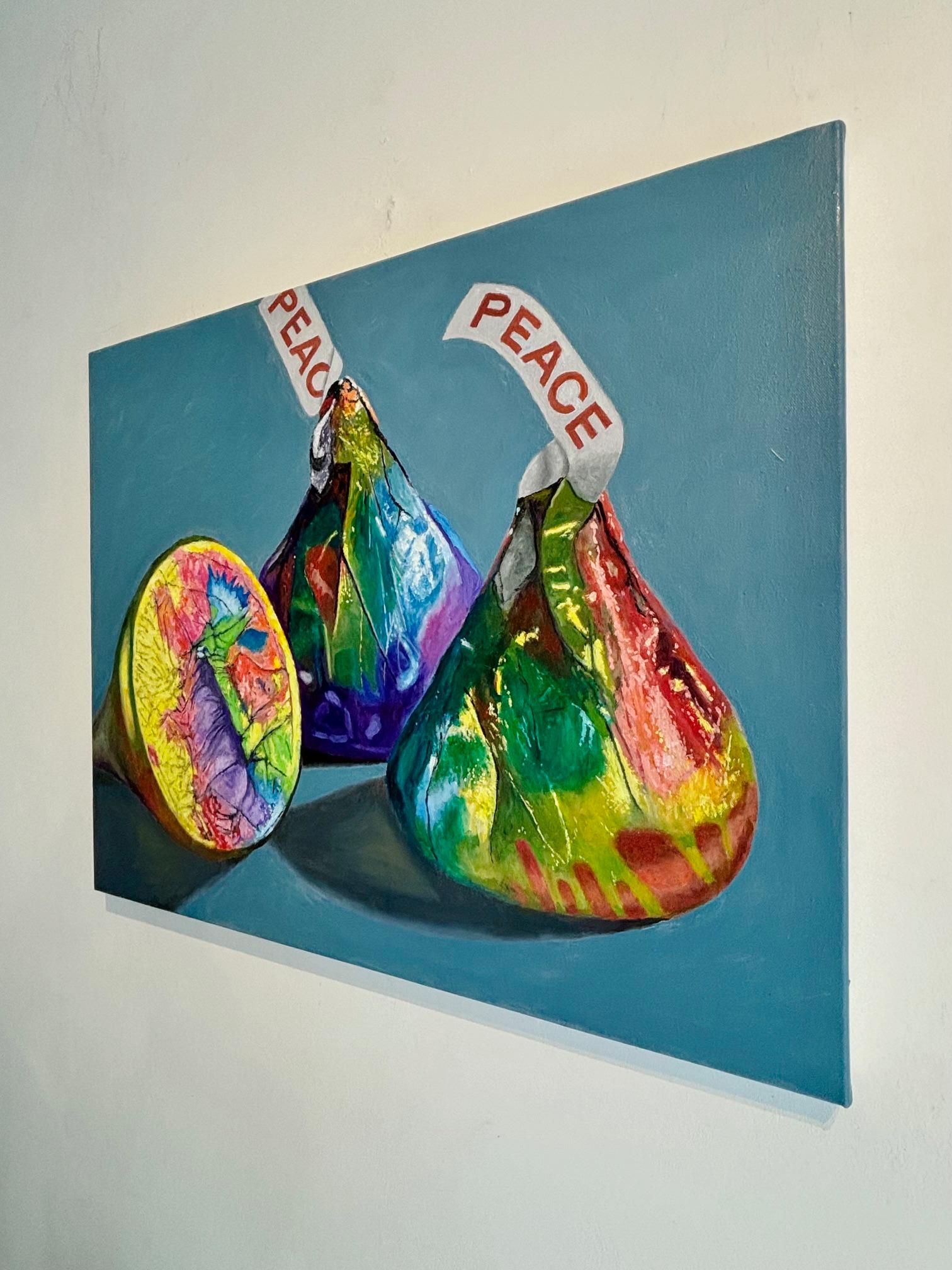 Dieses außergewöhnliche Kunstwerk ist derzeit in der Signet Contemporary Art Gallery und online ausgestellt und zu verkaufen.

In Peace verwandelt Douglas Newton eine ikonische Süßigkeit in ein außergewöhnliches Werk des zeitgenössischen Realismus.
