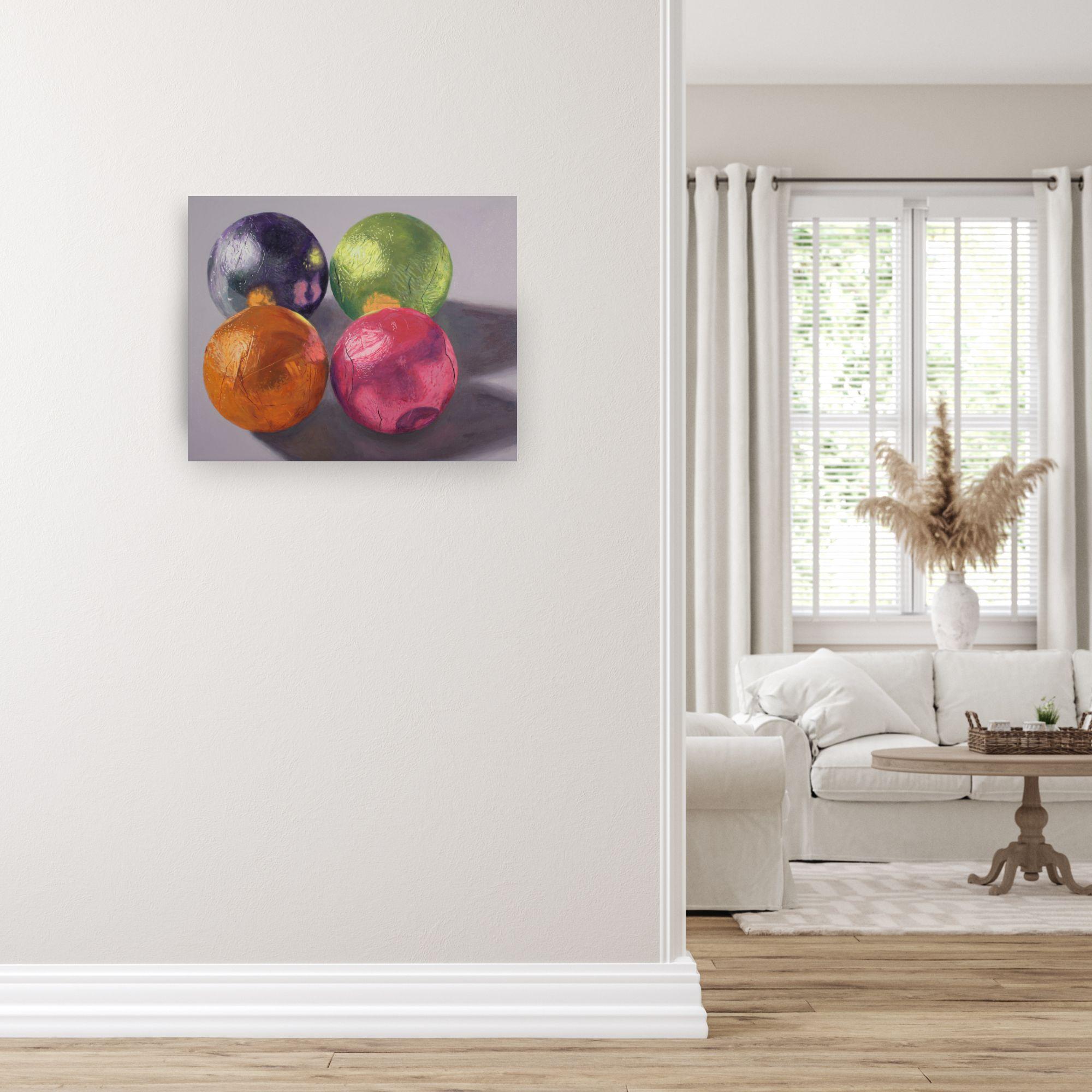 Quattro - Nature morte pop originale à la peinture à l'huile - Œuvre d'art contemporain - Pop Art Painting par Douglas Newton