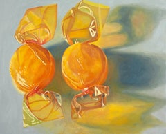 Side Lit Butterscotch, candy. Super realistic Still life 