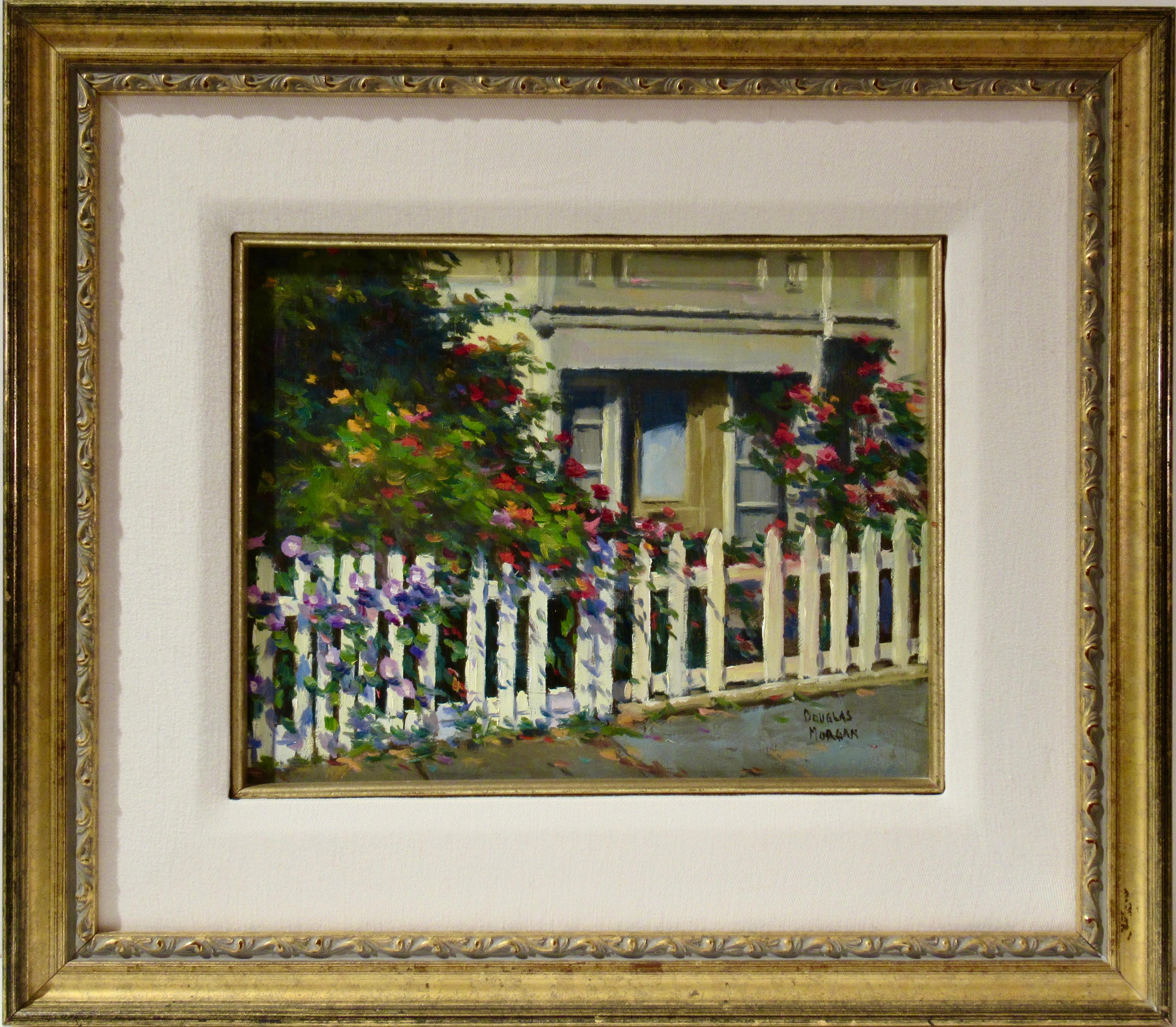 Douglas Paul Morgan Figurative Painting – Lattenzäune